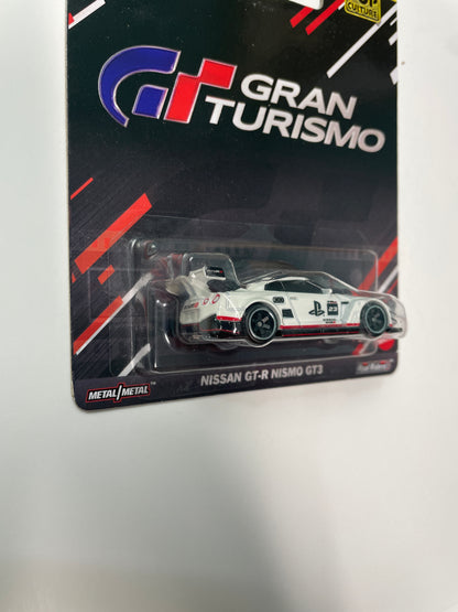 Hot Wheels 1/64 Pop Culture Gran Turismo Nissan GT-R Nismo GT3 White