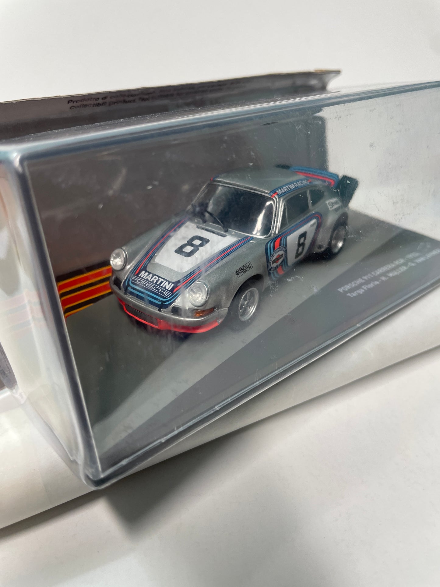 Altaya 1/43 Porsche 911 Carrera RSR 1973 Targa Florio #8 Silver