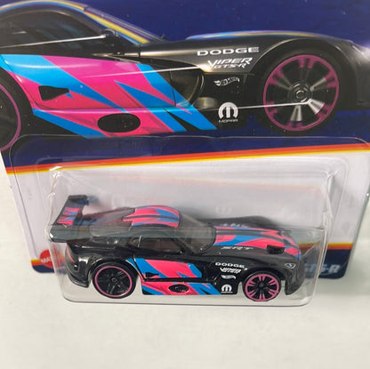 Hot Wheels 1/64 Neon Speeders SRT Viper GTS-R Black & Pink