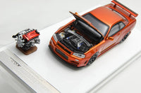 Motorhelix 1/64 Nissan Skyline GTR (R34) Nismo Customized Orange