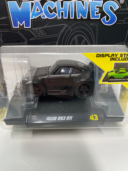 Maisto Muscle Machines 1/64 Porsche RWB 993 911 Black - Damaged Card