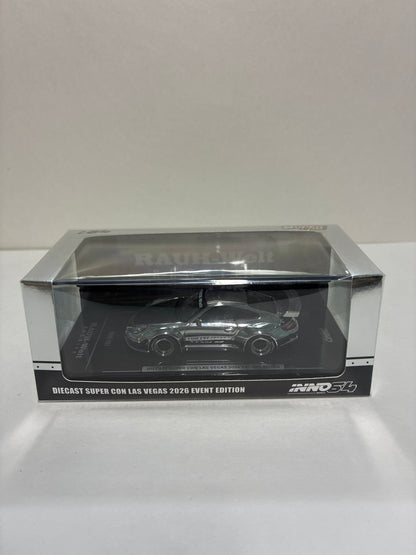 Inno64 1/64 Diecast Super Con Las Vegas 2026 Event Edition RWB Porsche 997 Chrome Silver - IN64-RWB997-DSCLV26