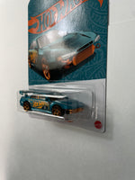 Hot Wheels 1/64 Pearl & Chrome Nissan Silvia (S14) Drift Teal & Gold - Damaged Card