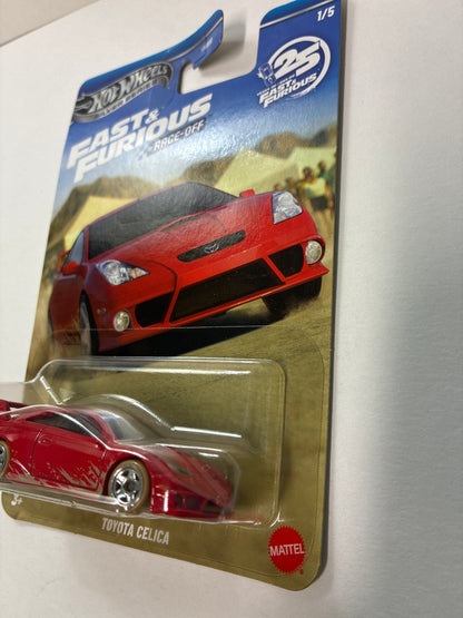 Hot Wheels 1/64 Silver Series Fast and Furious Race-Off Toyota Celica Red - JKX15