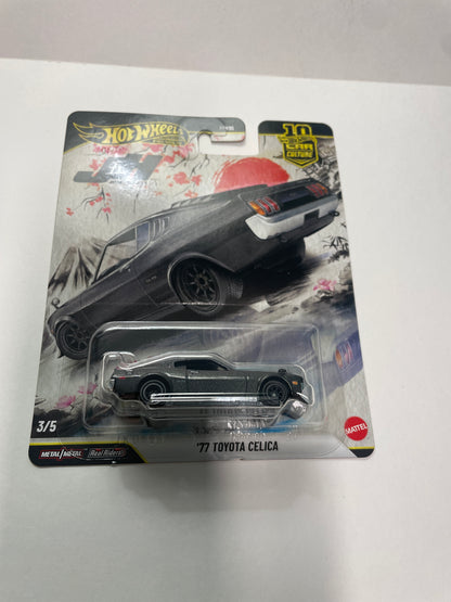 Hot Wheels 1/64 Car Culture Japan Historics 5 '77 Toyota Celica Black - JKD98 - Damaged Box