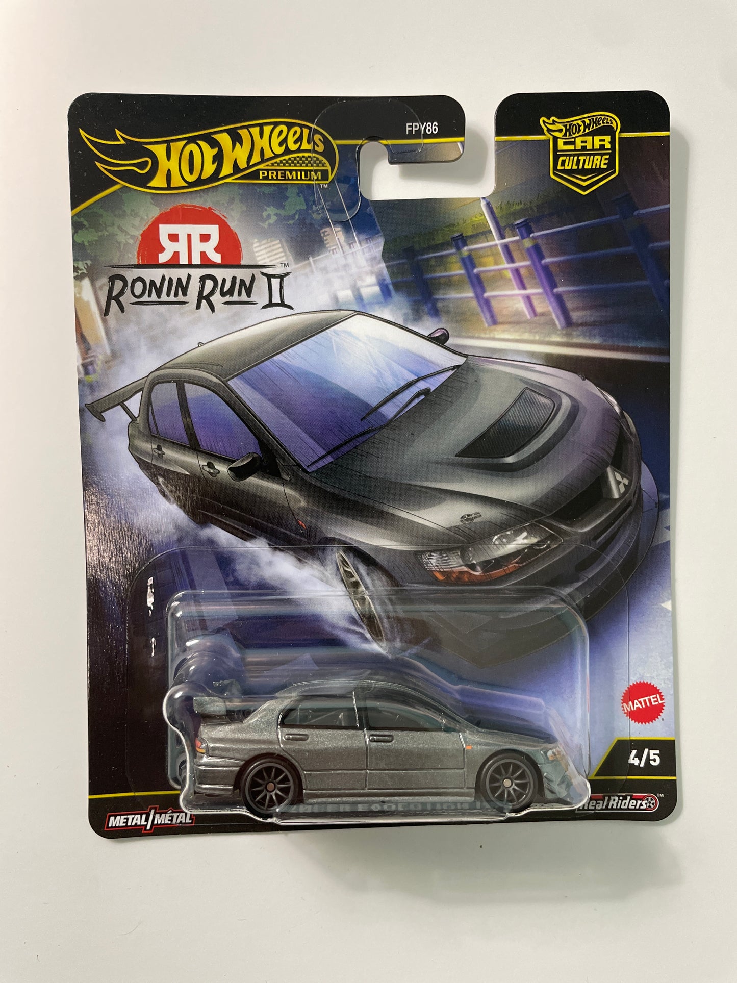 Hot Wheels 1/64 Car Culture Ronin Run II Lancer Evolution IX Grey - JBK86