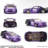 Mini GT x Kaido House 1/64 DGK Racing Squad Nissan Skyline GT-R (R34) Kaido Works x DGK V1 Purple