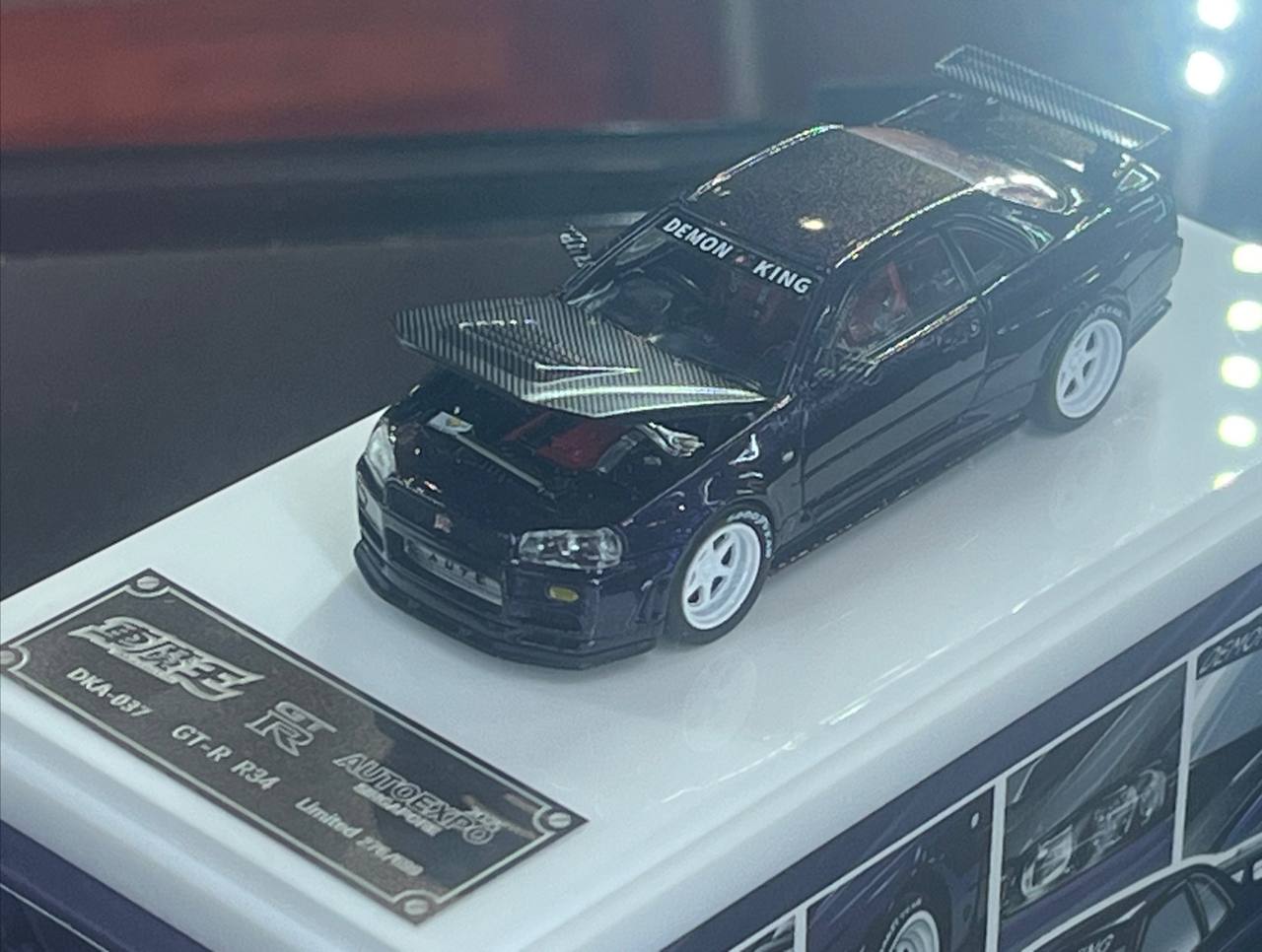 Demon King Auto 1/64 2025 Auto Expo Singapore Nissan Skyline GTR-R34 Purple