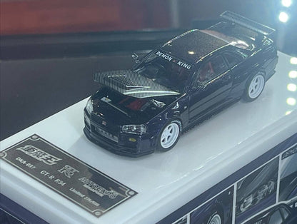 Demon King Auto 1/64 2025 Auto Expo Singapore Nissan Skyline GTR-R34 Purple