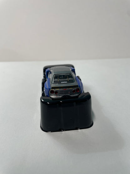 *Chase* Mini GT x Kaido House 1/64 Nissan Skyline GT-R (R34) Kaido Works (V2 Aero) Shinjuku V2 Blue