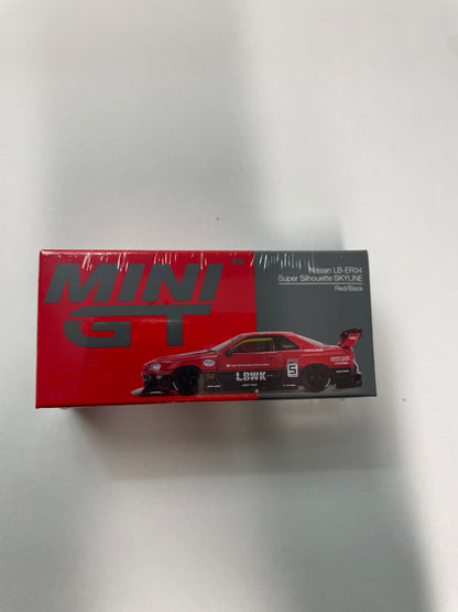 Mini GT 1/64 Nissan LB-ER34 Super Silhouette Skyline Red/ Black