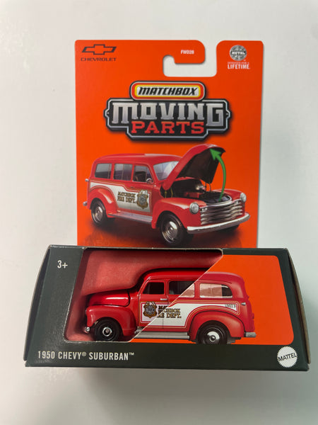 Matchbox 1/64 Moving Parts 1950 Chevy Suburban Red