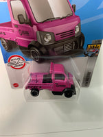 Hot Wheels 1/64 Mighty K Pink - Error Unpainted Front Wheel