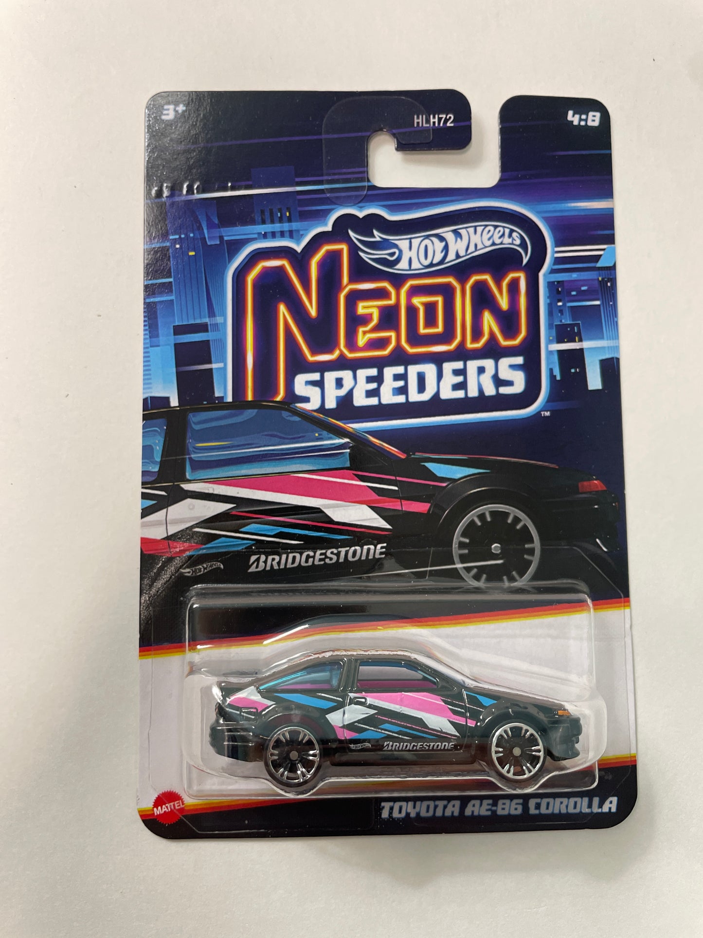 Hot Wheels 1/64 Neon Speeders Toyota AE-86 Corolla Black & Pink