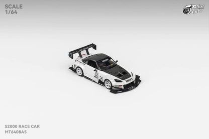 Micro Turbo 1/64 Honda S2000 Race Car Metallic White