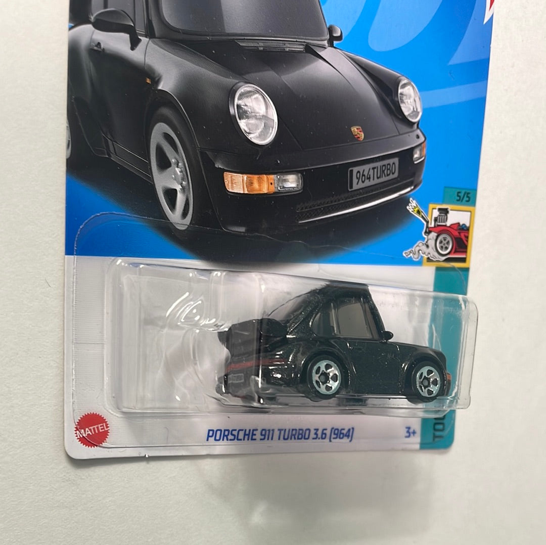 *Japan Card* Hot Wheels 1/64 Porsche 911 Turbo 3.6 (964) Black - Damaged Card