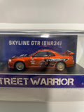 1/64 Street Warrior Nissan Skyline GT-R R34 NFS Orange