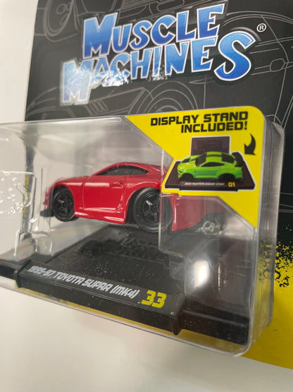 Muscle Machines 1/64 1995-97 Toyota Supra (MK4) Red - Damaged Card