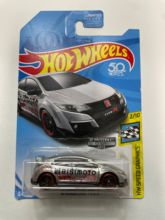 Hot Wheels 1/64 Zamac ‘16 Honda Civic Type R - Damaged Box