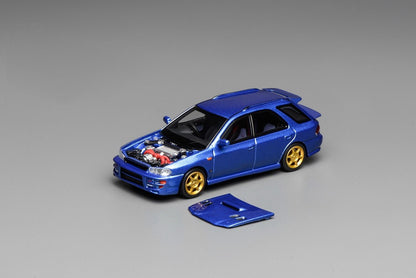 Motorhelix 1/64 Subaru Impreza Wagon WRX STI Ver. VI Customized World Rally Blue Mica - M67101