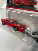 Hot Wheels 1/64 Premium Car Culture 2 Pack Lamborghini Countach LP5000 QV & Lancia Stratos Zero