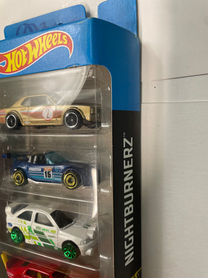 Hot Wheels 1/64 5 Pack Nightburnerz - Damaged Box