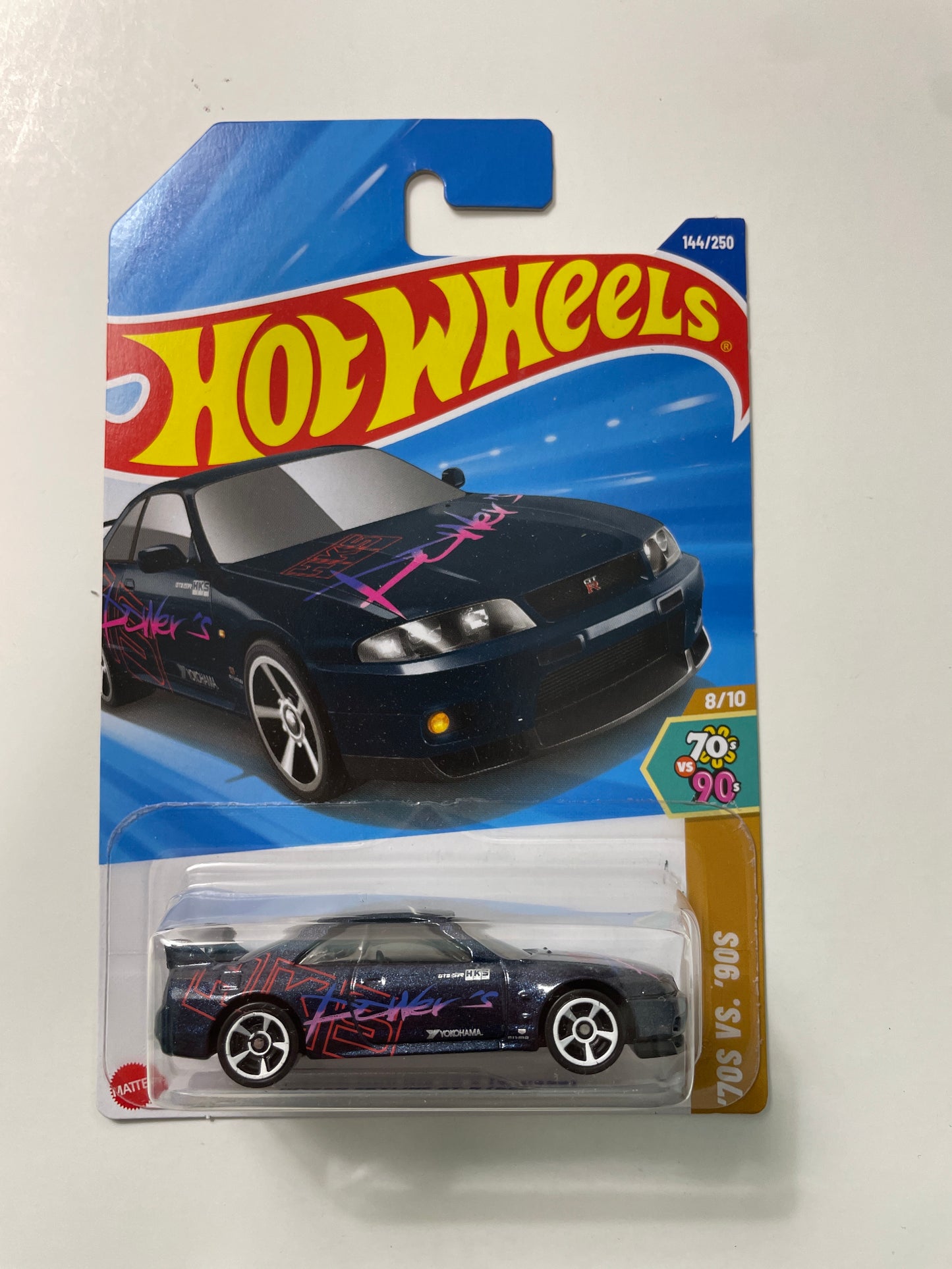 *Japan Card* Hot Wheels 1/64 Nissan Skyline GT-R (BCNR33) Blue