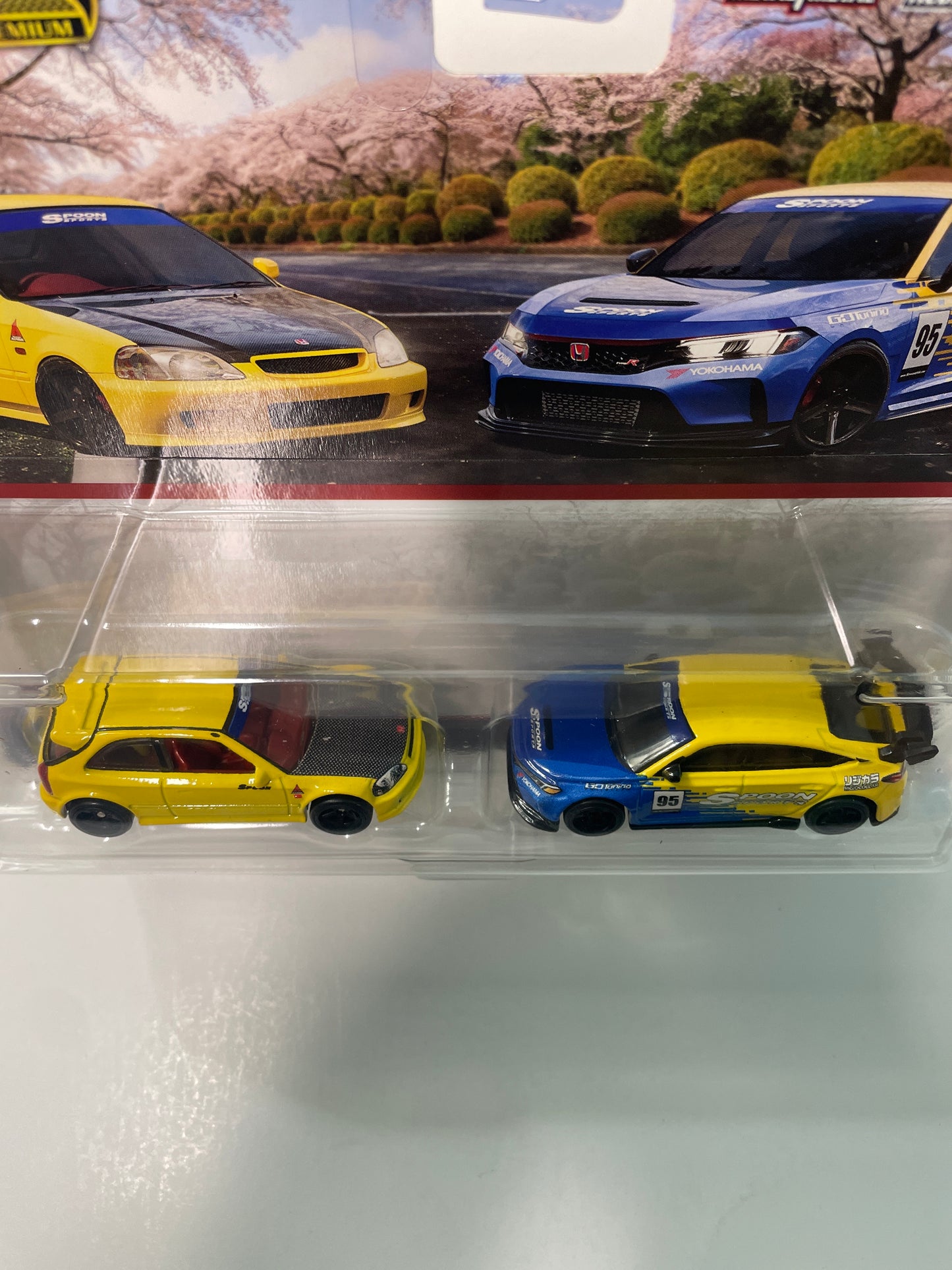 Hot Wheels 1/64 Premium Car Culture 2 Pack '99 Honda Civic Type R (EK9) & Honda Civic Type R