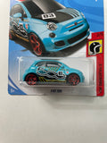 Hot Wheels 1/64 Fiat 500 Blue - Damaged Card