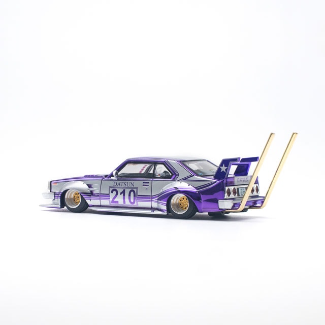 Pop Race 1/64 Nissan Skyline C210 Kaido Racer Bosozoku Style Purple