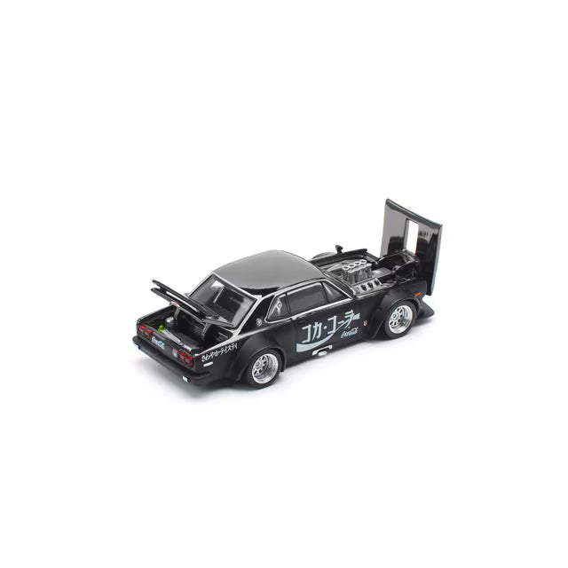 Pop Race 1/64 Nissan Skyline GT-R V8 Drift (Hakosuka) JP Coca-Cola Zero Sugar Black - PR64-0161
