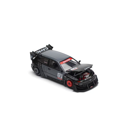 Pop Race 1/64 Pandem Honda Civic EG6 Black - PR64-0163