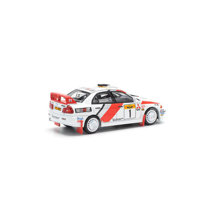 Pop Race 1/64 Mitsubushi Lancer Evolution IV Safari Rally Kenya 1998 #1 White & Red - PR64-0231