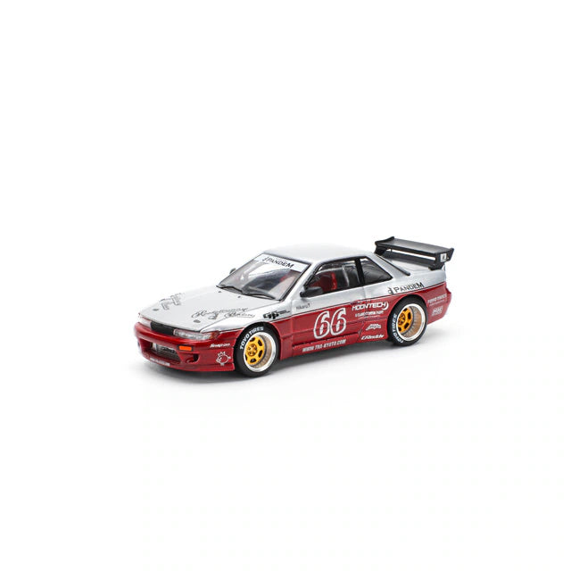 Pop Race 1/64 Pandem Nissan Silvia S13 - Moontech Red - PR64-0258