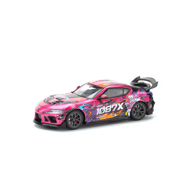 Pop Race 1/64 Darwin PRO 66G WBK Supra (A90) - 1087X LION DANCE Pink - PR64-0285