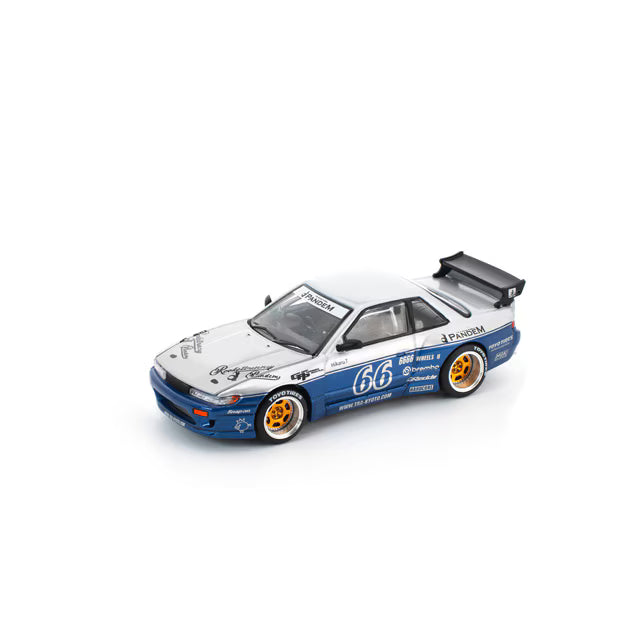 Pop Race 1/64 Pandem Nissan Silvia S13 Moontech Blue - PR64-0264