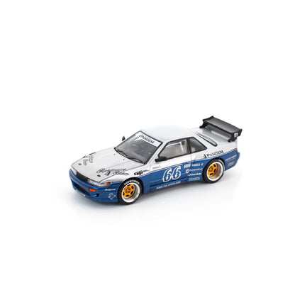 Pop Race 1/64 Pandem Nissan Silvia S13 Moontech Blue - PR64-0264