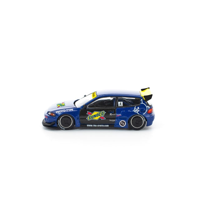 Pop Race 1/64 Pandem Honda Civic EG6 Blue - PR64-0365