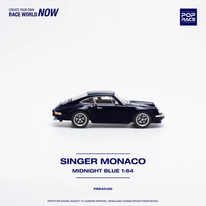 Pop Race 1/64 Porsche Singer Monaco Blue - PR64-100