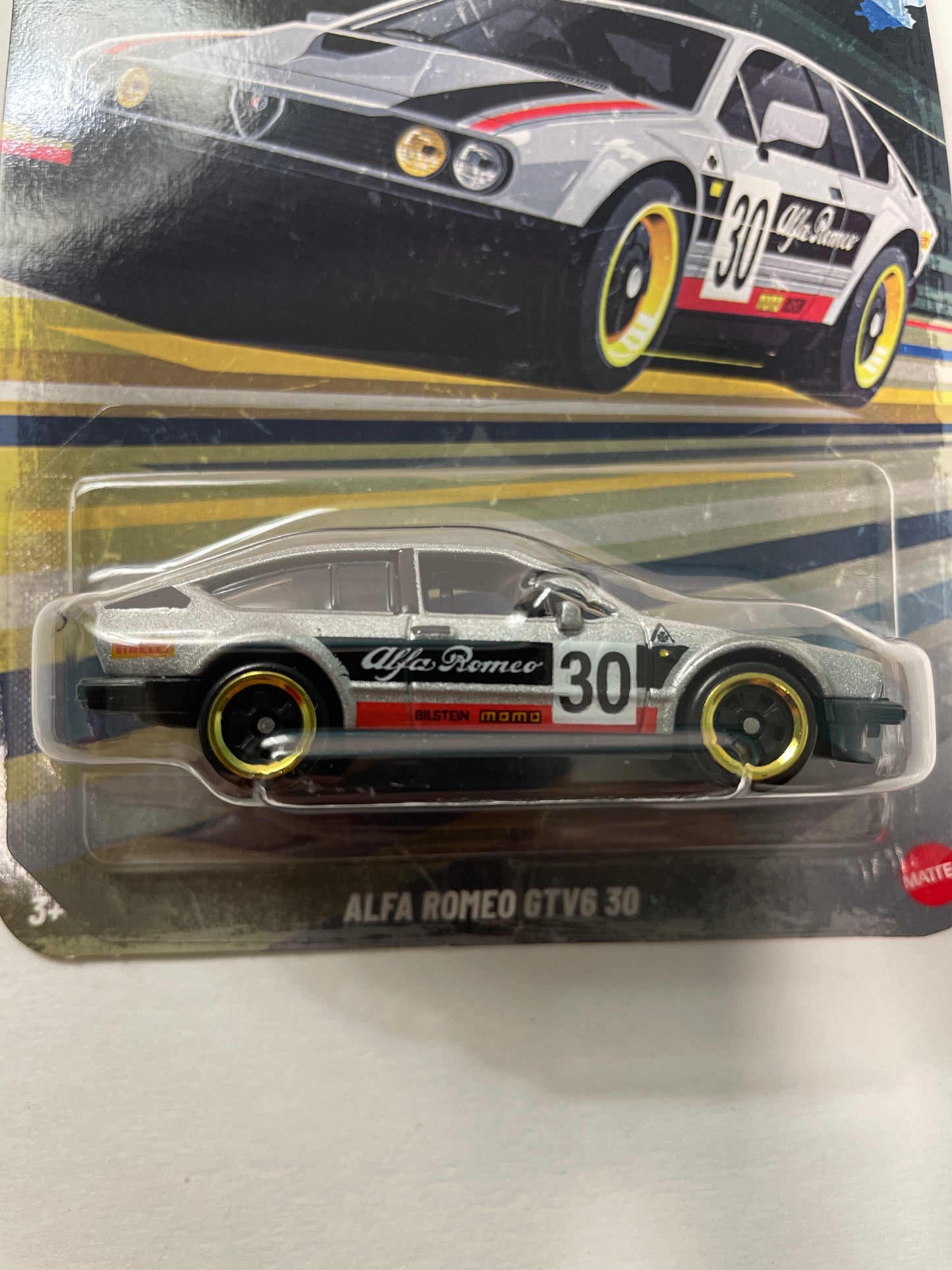 Hot Wheels 1/64 Silver Series Vintage Club 1968 Alfa Romeo GTV6 30 Silver - JKY30