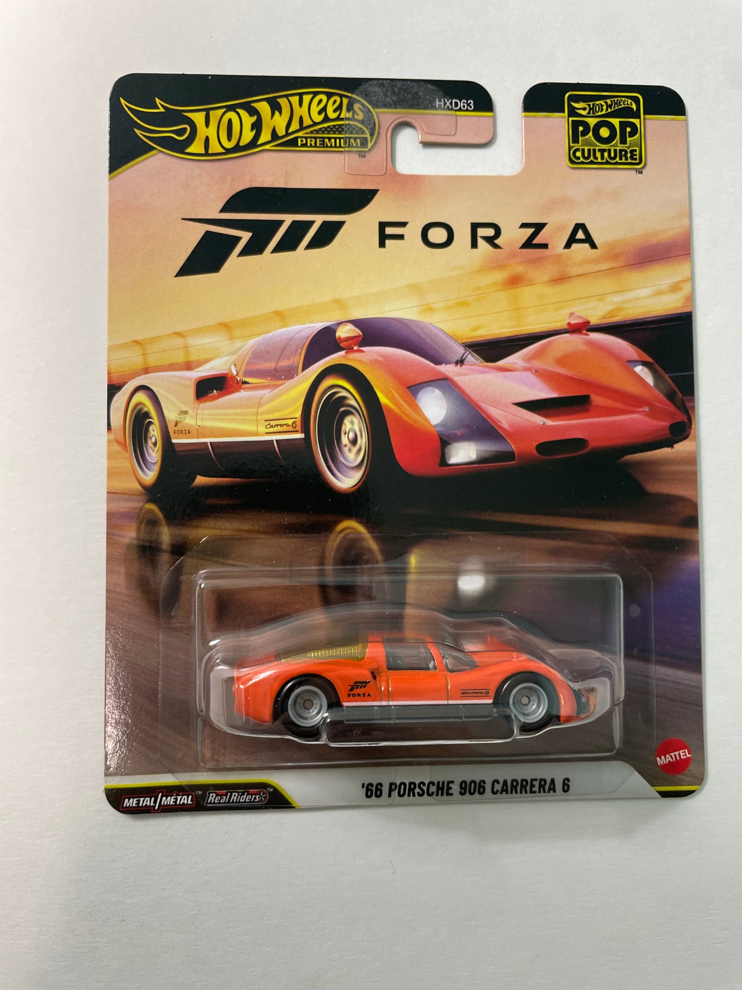Hot Wheels 1/64 Pop Culture Forza '66 Porsche 906 Carrera 6 Orange - JHW97