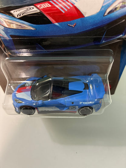 Matchbox 1/64 Super Cars Series 2023 Chevy Corvette Z06 Convertible/ Decapotable Blue - JJR53 - Damaged Box