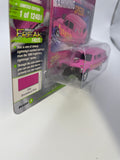 Johnny Lightning 1/64 Street Freaks Demolition Derby Custom Haulin Hearse Pink