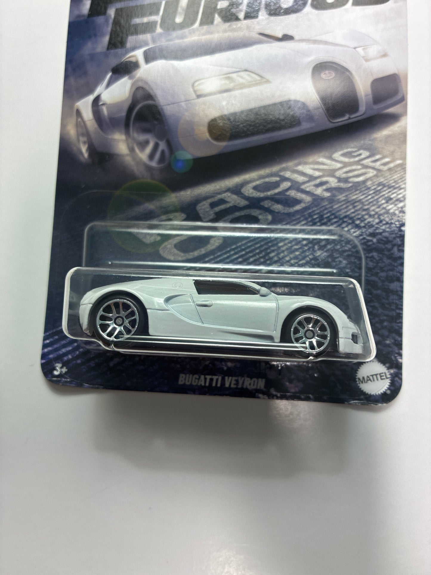 Hot Wheels 1/64 Silver Series Fast and Furious Racing Course Bugatti Veyron White JBY43 - Damaged Box