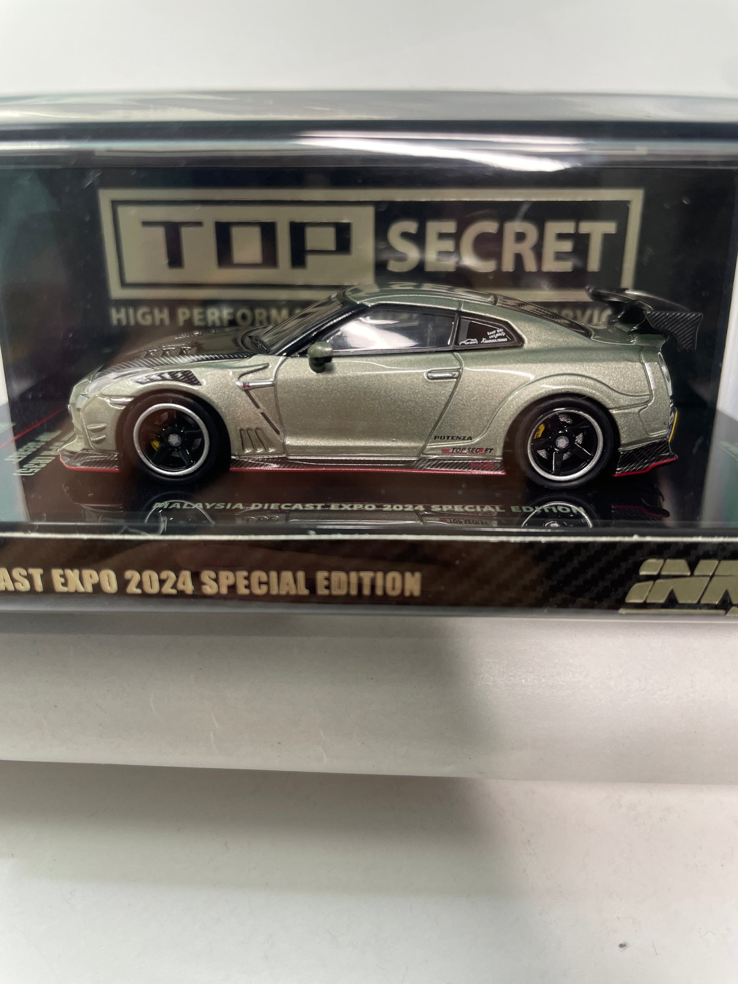 Inno64 1/64  Nissan GT-R (R35) Top Secret Malaysia Diecast Expo 2024 Special Edition Green