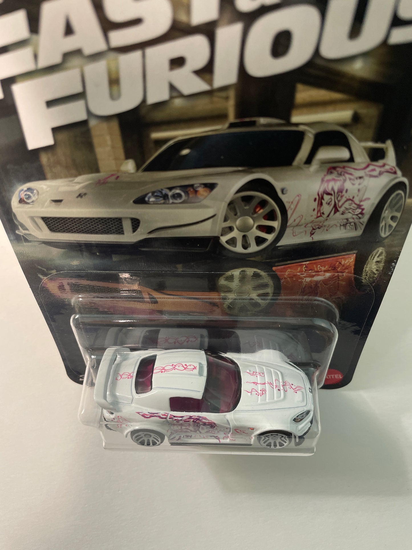 Hot Wheels 1/64 Silver Series Graphic Remix Fast & Furious Honda S2000 White - JBY44