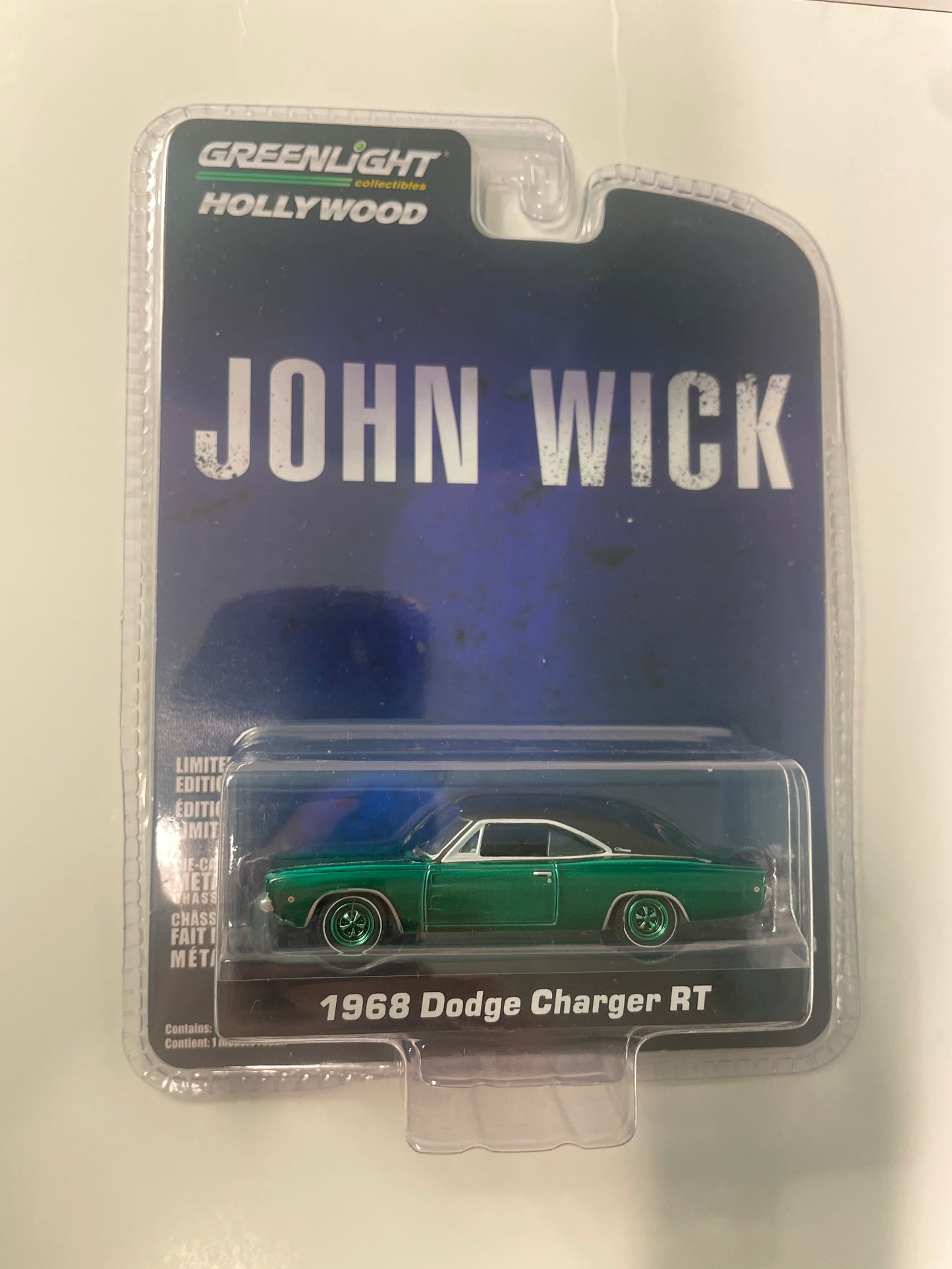 *Chase* Greenlight Hollywood 1/64 John Wick 1968 Dodge Charger RT Green