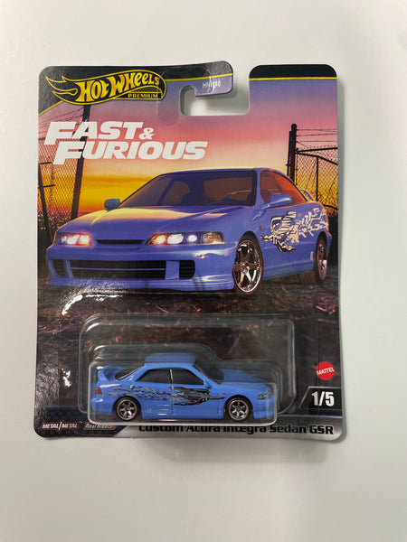 Hot Wheels 1/64 Fast & Furious 2024 Mix G Custom Acura Integra Sedan GSR Blue