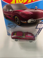 Hot Wheels 1/64 2020 Toyota 2000 GT Tokyo 2020 Red