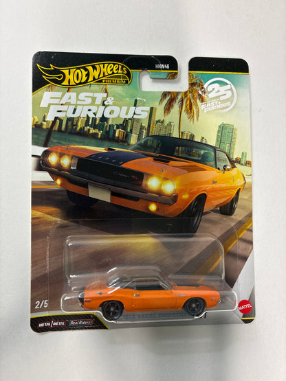Hot Wheels 1/64 Fast & Furious 2026 Mix Q 1970 Dodge Challenger R/T Orange - JHW64 - Damaged Box